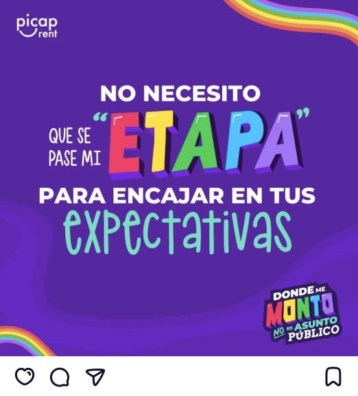 Publicación de Picap en Instagram